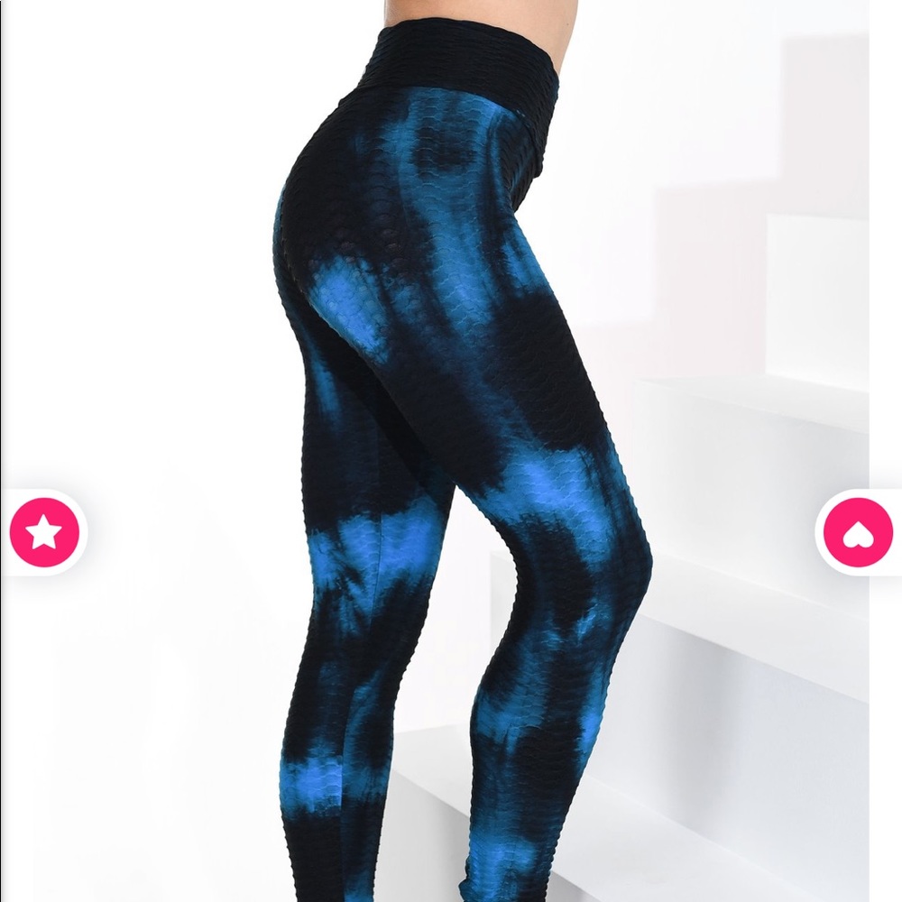 Booty by Brabants Blue TieDye Full Length Leggings